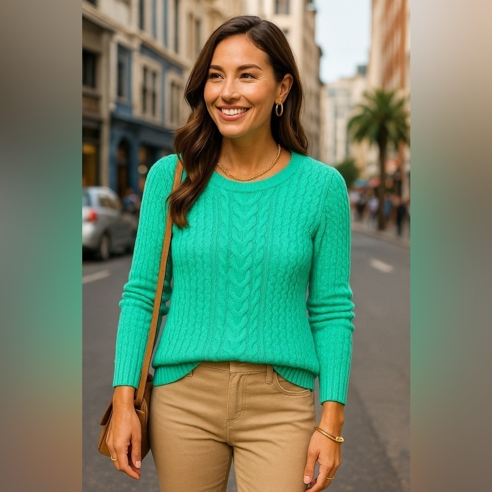 Lands' End‎ Cable Knit Sweater